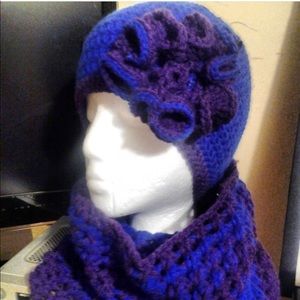 Crocheted Hat and Scarf Set